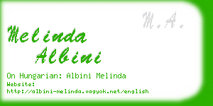 melinda albini business card